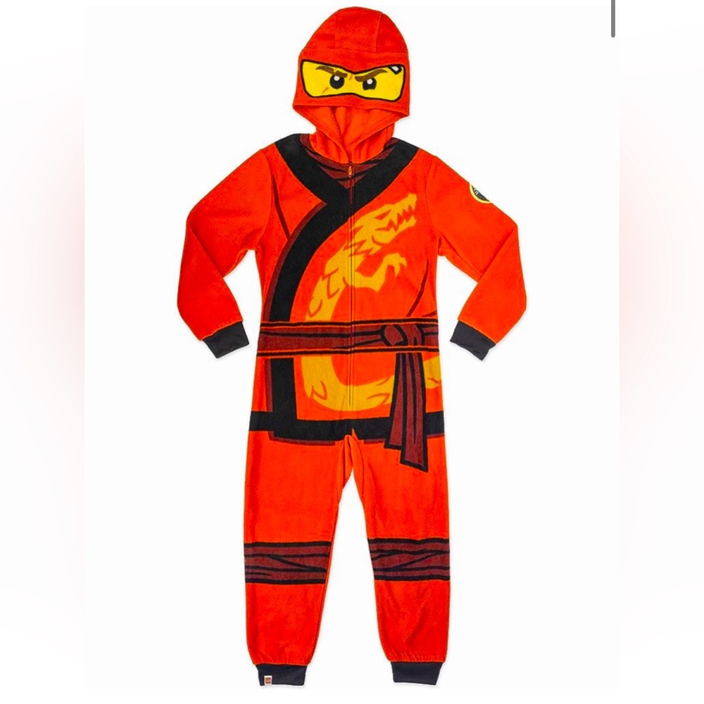 Lego Brand Ninjago union suit. Size 10/12. Red.